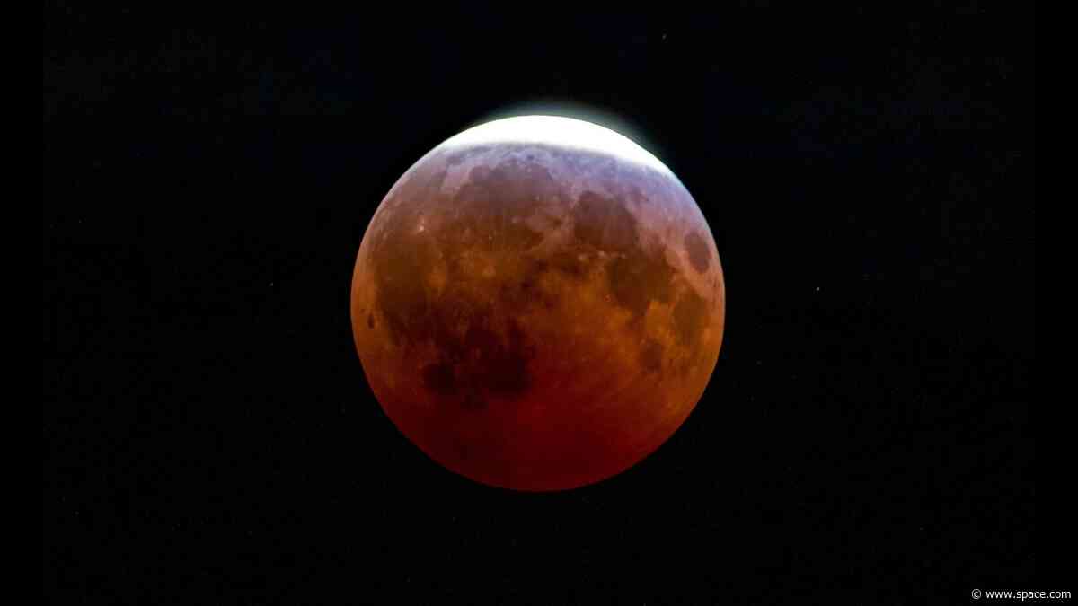 Partial lunar eclipse stuns skywatchers with an ‘almost blood moon’. Here are the best photos