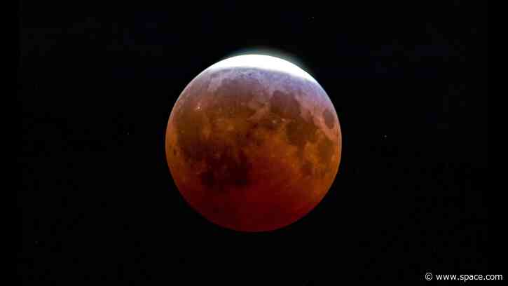 Partial lunar eclipse stuns skywatchers with an ‘almost blood moon’. Here are the best photos