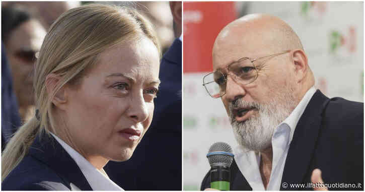 Meloni accusa Bonaccini: “Per lui vota a destra chi ha studiato poco”. La replica: “Parlavo di un problema della sinistra”