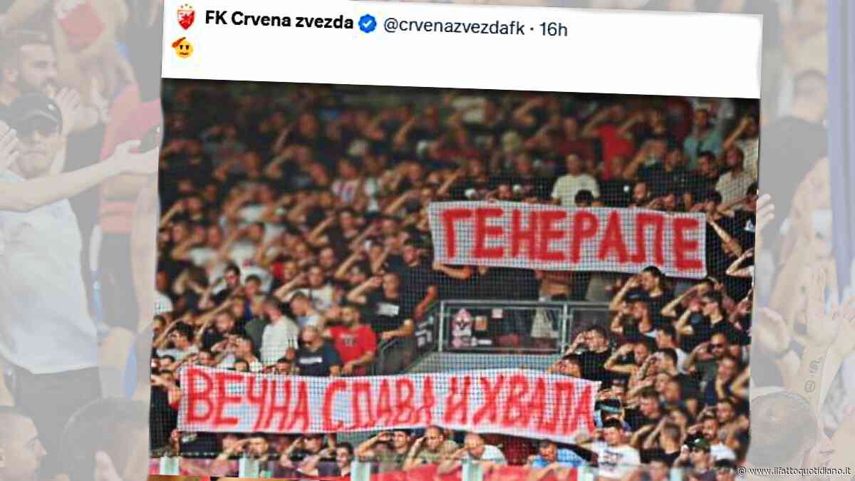 “Eterna gloria e gratitudine”: i tifosi della Stella Rossa celebrano il boia Mladić. E il club di Belgrado rilancia lo striscione