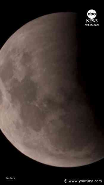 Partial lunar eclipse puts on celestial show