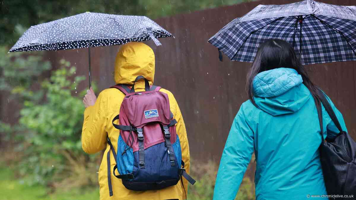 Heavy rain and risk of thunder in North East over Bank Holiday weekend