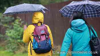 Heavy rain and risk of thunder in North East over Bank Holiday weekend