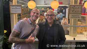 Stanely Tucci tries Welsh cakes in Cardiff for new Disney + show