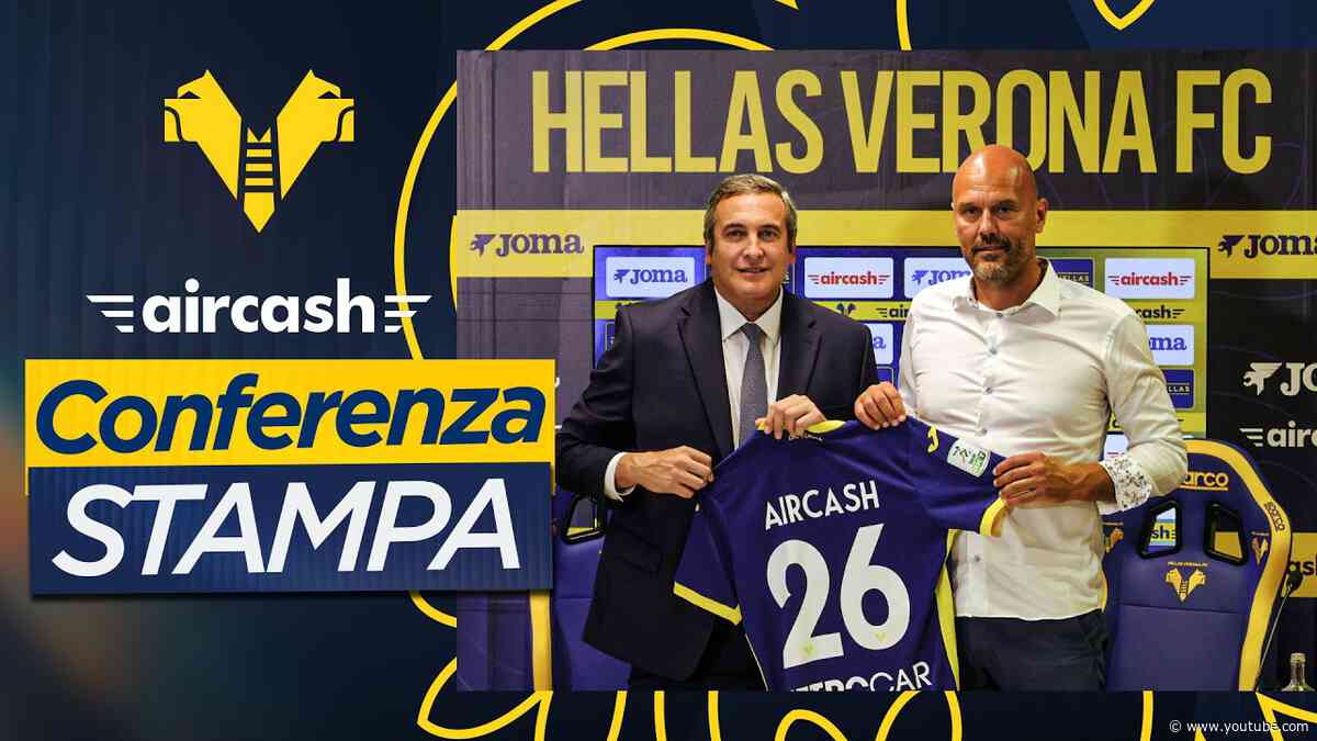 La conferenza stampa del rinnovo di Aircash come Main Jersey Partner gialloblù