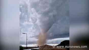 Video shows tornado forming over village in France