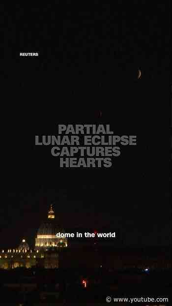 Partial lunar eclipse captures hearts