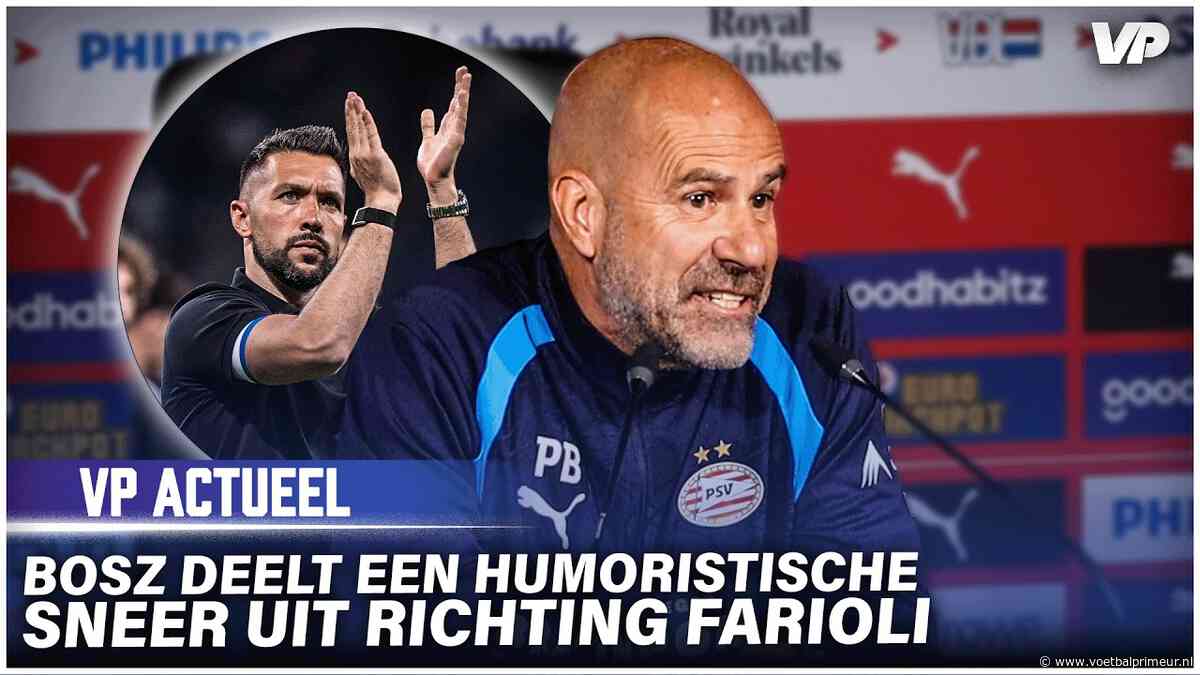 Bosz deelt een humoristische sneer uit richting Farioli: 'Kampioen toen net niet gelukt'