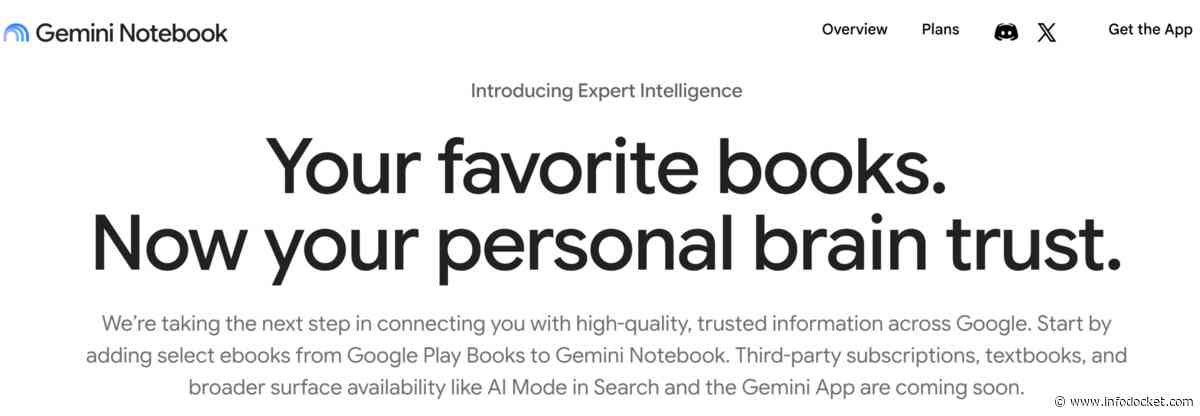 Google Announces Launch of “Expert Intelligence” Feature For Gemini Notebook