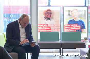 Sir Ed Davey’s attempt to give blood scuppered by summer holiday to France