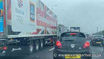 M62 traffic LIVE as queues build up