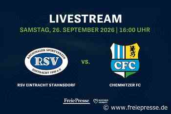 Regionalliga Nordost im Livestream: RSV Eintracht Stahnsdorf gegen Chemnitzer FC
