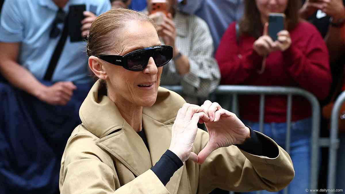 Celine Dion makes her first public appearance in two years as she shares an emotional reunion with fans outside Paris hotel ahead of her stage comeback