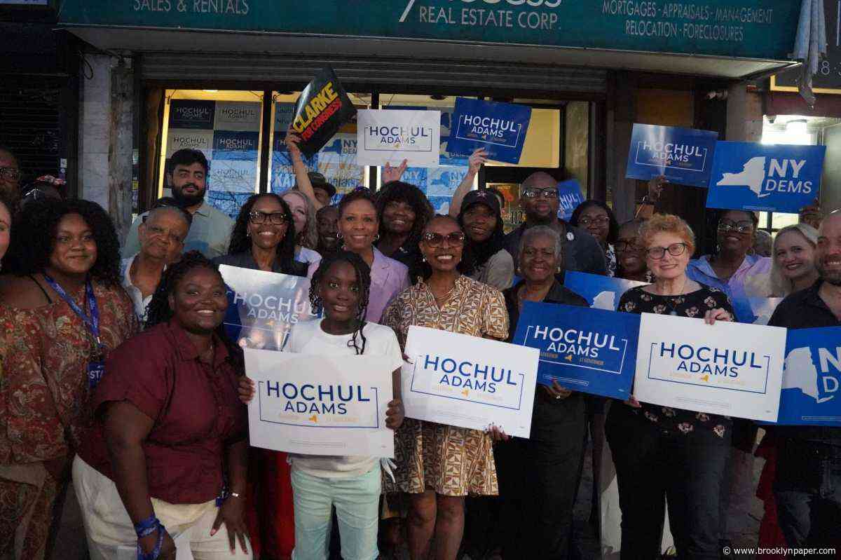 Adrienne Adams rallies Brooklyn Dems at new Prospect Lefferts Gardens field office