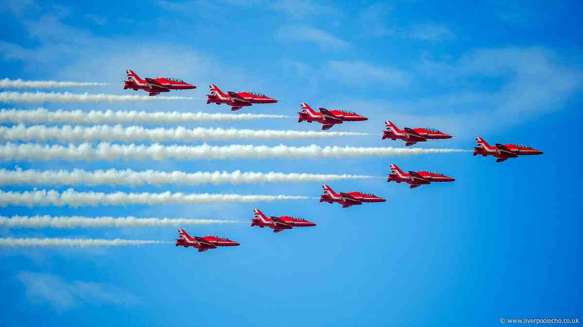Red Arrows timings and route as they travel to Liverpool for Southport Air Show