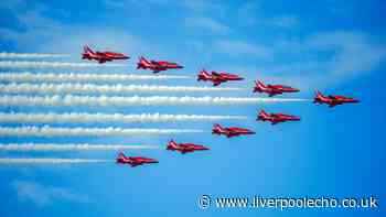 Red Arrows timings and route as they travel to Liverpool for Southport Air Show