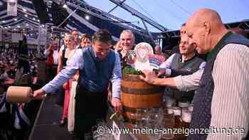 OB Max Gotz zapft Erdinger Herbstfest mit drei Schlägen an