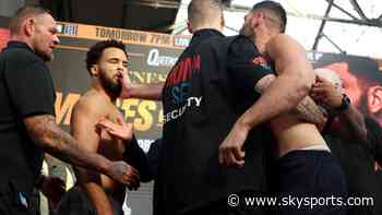 Itauma slapped after pushing Hrgovic off stage at fiery weigh-in
