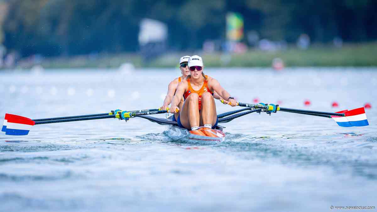 Roos de Jong en Benthe Boonstra grijpen na bloedstollende strijd zilver in dubbeltwee