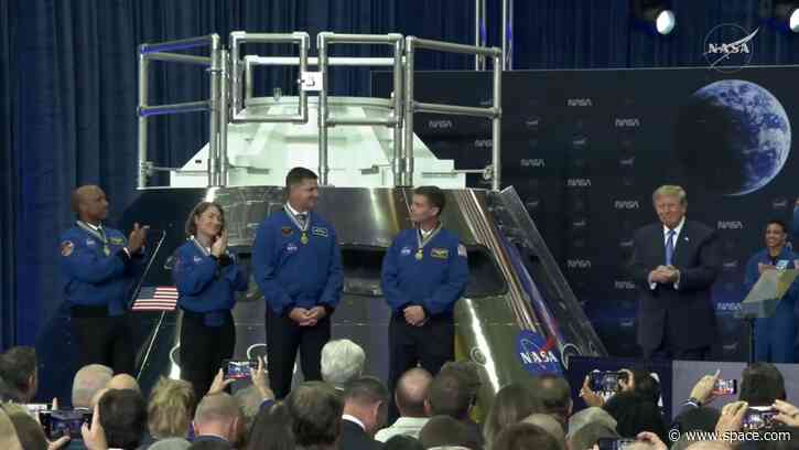 President Trump gives Artemis II moon astronauts the Congressional Space Medal of Honor