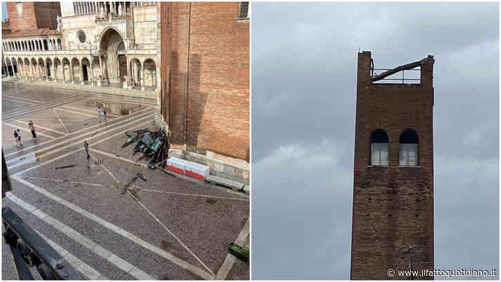 Tromba d’aria a Cremona, scoperchiati il Duomo e la Torre Civica. Il sindaco: “Non parliamo solo di rami e alberi caduti”