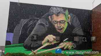 'Terrifying' Ronnie O'Sullivan mural leaves fans snookered as artist insists 'zombie-like' tribute to potting star is not finished