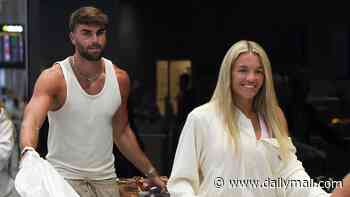 Love Island stars Molly Smith and Tom Clare land back in Manchester after their 10-day boozy wedding celebrations in Mallorca