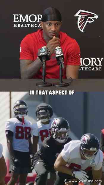 Michael Penix Jr. is excited to be back in team work at practice #nfl #atlanta #falcons #interview