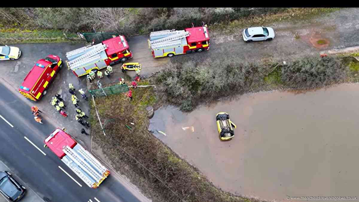 Cheshire couple's car landed upside down in a pond, and their pathetic attempts to cover their tracks were torn apart straight away