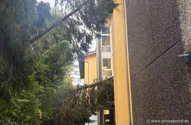 FW Überlingen: Heftiges Unwetter fordert Feuerwehr und führt zu 72 Einsätzen innerhalb kurzer Zeit / umgestürzte Bäume / vollgelaufene Keller / blockierte Fahrbahnen / abgedeckte Häuser