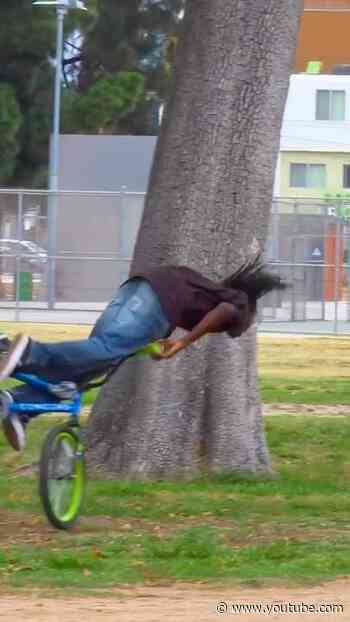 He really thought he could steal this bike 😂 #prank #karma