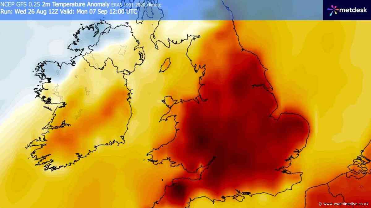 UK set for sixth heatwave of the year - weather maps show where it will be hottest