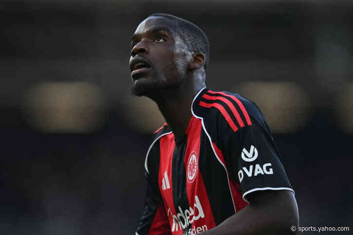 OGC Nice monitoring Eintracht Frankfurt left-back Niels Nkounkou
