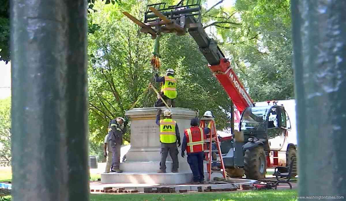 Virginia removes three Confederate memorials