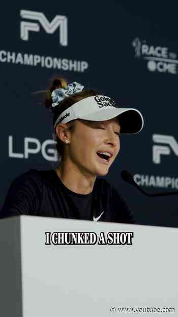 “Everyone has bad days. We all hit bad shots.” Nelly Korda offers advice to young kids