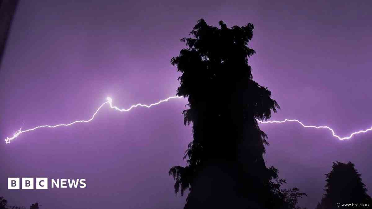 In pictures: Lightning strikes illuminate stormy West Midlands