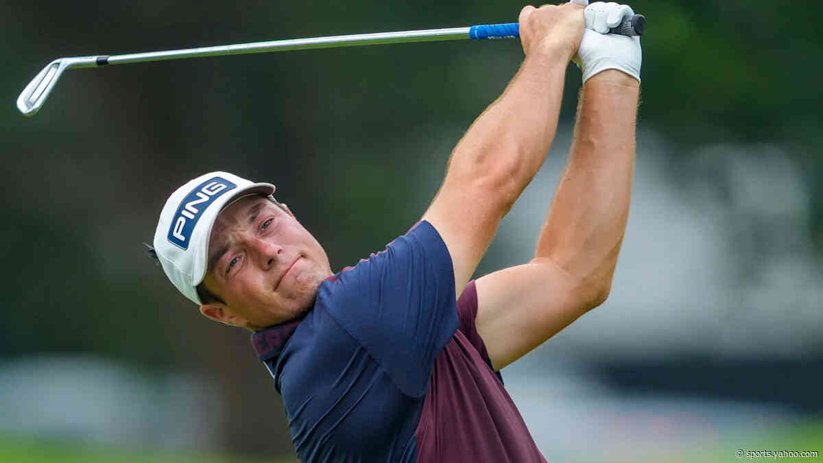 Hovland in tie for lead at Tour Championship
