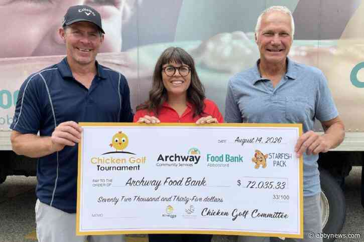B.C. chicken farmers hatch $72K donation for Abbotsford food bank