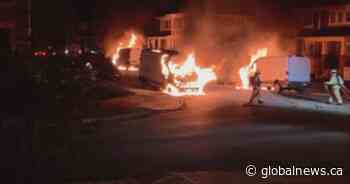 Calgary police arson unit investigating suspicious fire after vehicles found in flames