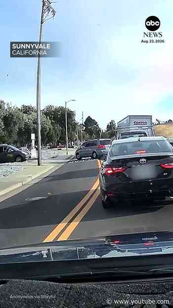 Waymo driverless vehicle collides with car in California