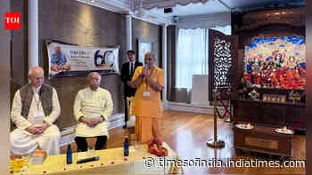 RSS chief Mohan Bhagwat visits Iskcon’s birthplace in New York, joins food distribution drive