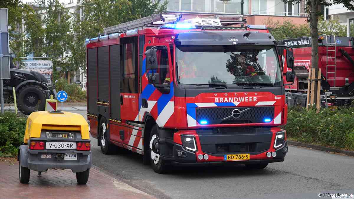 Gaslekkage Rijkstraatweg Haren en 1e uitruk nieuwe tankautospuit Haren