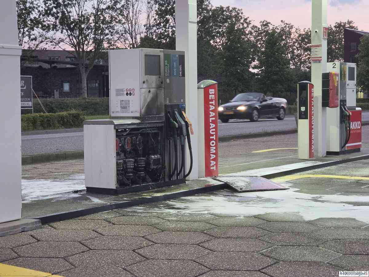 Brand bij tankstation in Uithuizen
