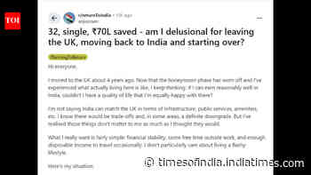 NRI with Rs 70 lakh savings wants to quit UK life and return to India