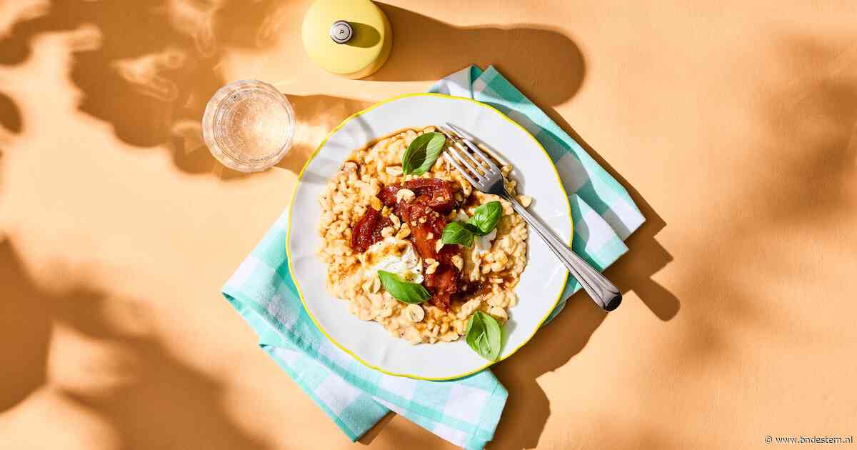 Wat Eten We Vandaag: Risotto met balsamico-tomaat en ricotta