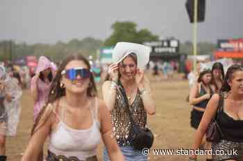 Yellow thunderstorm warning issued as festivalgoers face more wet weather