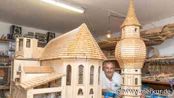 Bastler baut Klosterkirche Andechs nach – 2300 Schindeln von Hand geschnitten