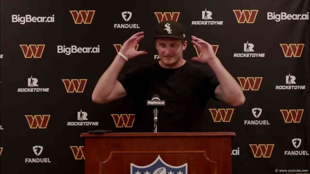 QB Athan Kaliakmanis Speaks To The Media After The Game | Washington Commanders