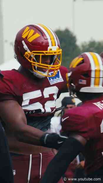 a freak of nature 😈 #nfl #football #commanders #trainingcamp #raisehail