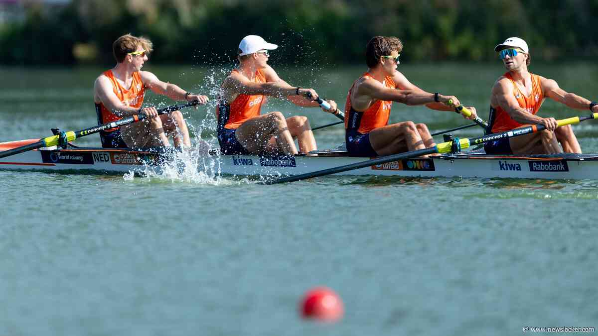 Nederlandse mannen in de vierzonder verrassen met zilver, vrouwen pakken brons op de Bosbaan